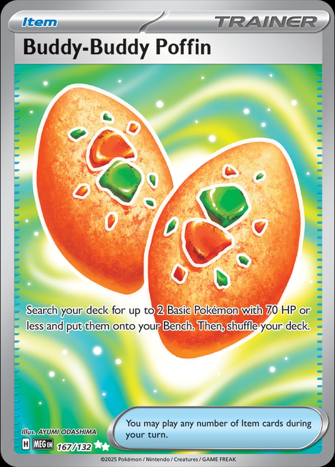 Buddy-Buddy Poffin 167/132 card from ME01: Mega Evolution