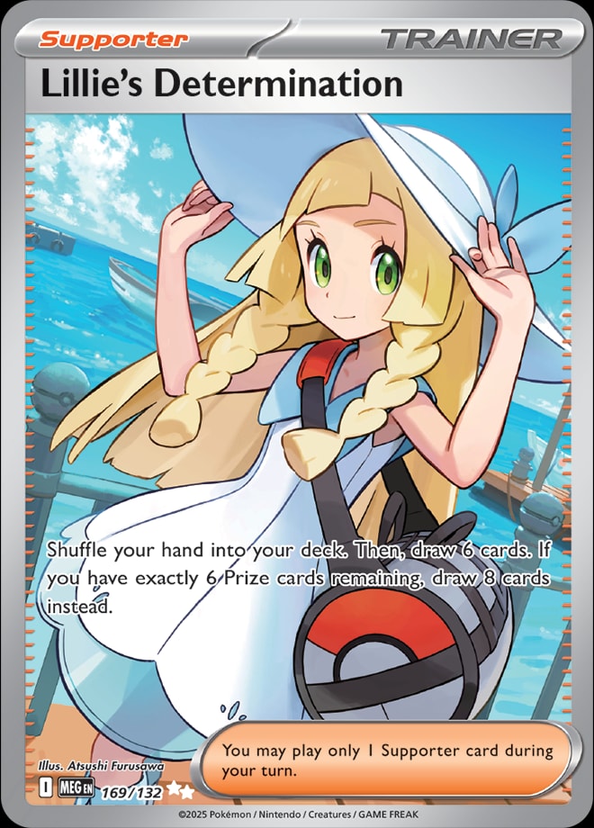 Lillie's Determination 169/132 card from ME01: Mega Evolution