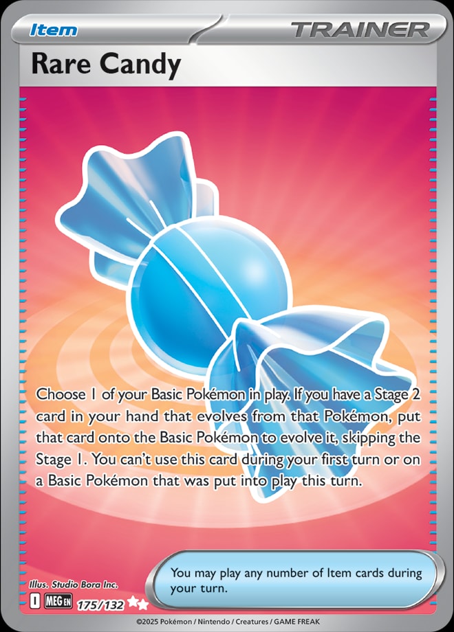 Rare Candy 175/132 card from ME01: Mega Evolution