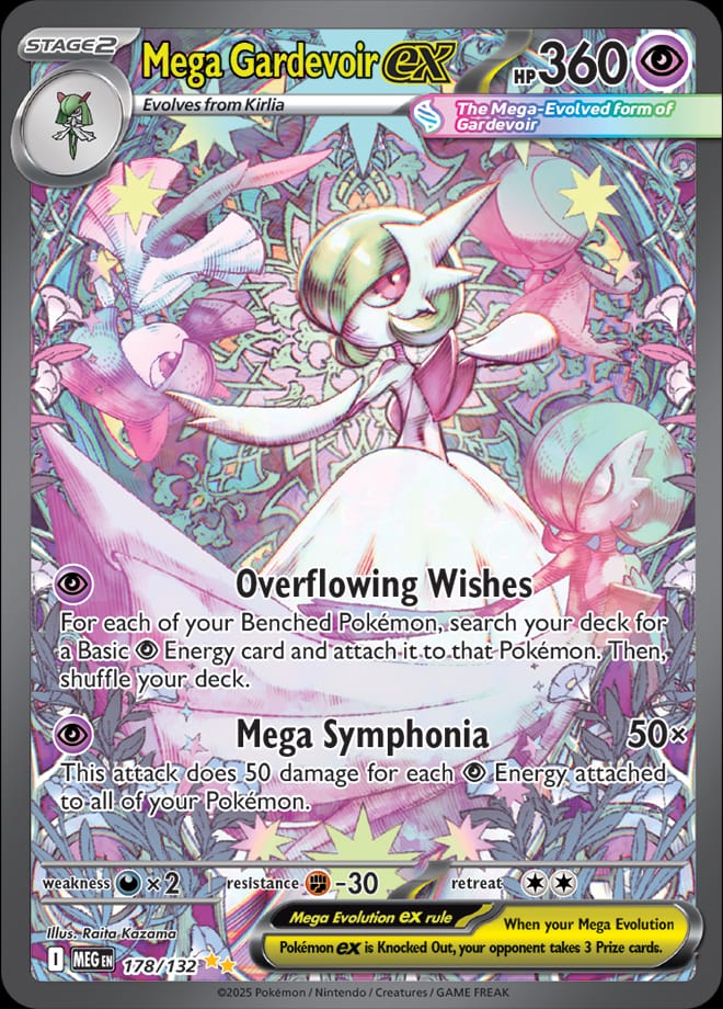 Mega Gardevoir ex 178/132 card from ME01: Mega Evolution