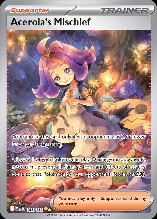Acerola's Mischief 183/132 card from ME01: Mega Evolution