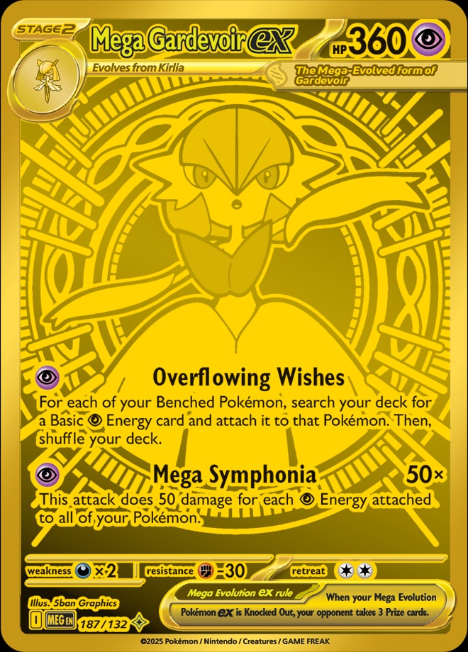 Mega Gardevoir ex 187/132 card from ME01: Mega Evolution