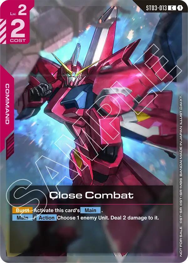 Close Combat (Championship Participation Pack 01) ST03-013 card from Gundam Promotional Cards