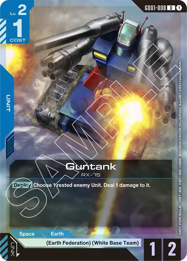 Guntank (Championship Participation Pack 01) GD01-008 card from Gundam Promotional Cards