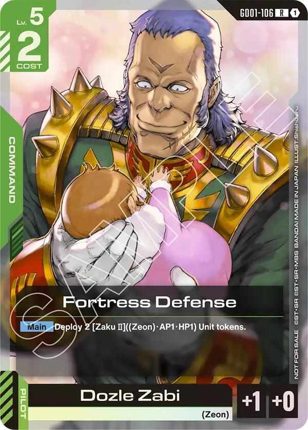 Fortress Defense (Championship Participation Pack 01) GD01-106 card from Gundam Promotional Cards