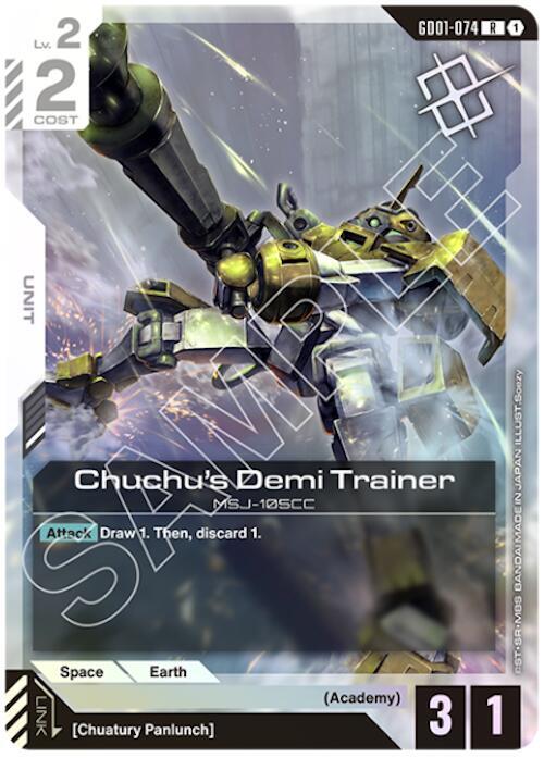 Chuchu's Demi Trainer (Judge Pack 01) GD01-074 card from Gundam Promotional Cards