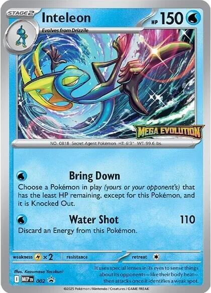 Inteleon 002 card from ME: Mega Evolution Promo