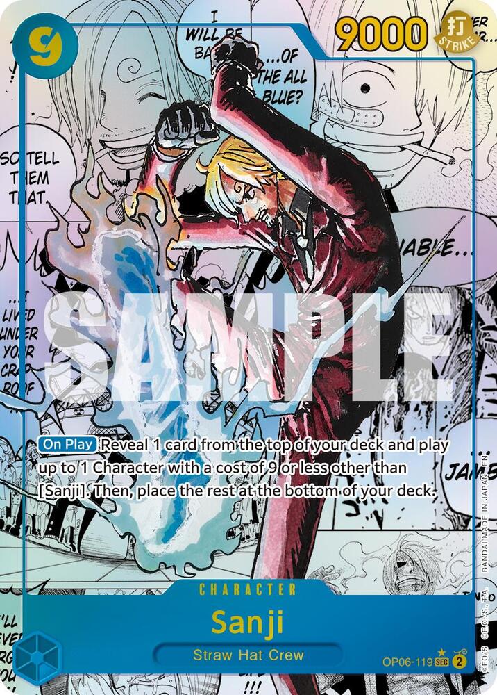 Sanji (Manga) OP06-119 card from Premium Booster -The Best- Vol. 2