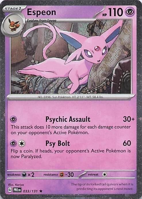 Espeon (Cosmos Holo) 033/131 card from Miscellaneous Cards & Products