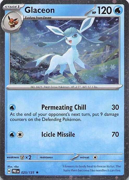 Glaceon (Cosmos Holo) 025/131 card from Miscellaneous Cards & Products