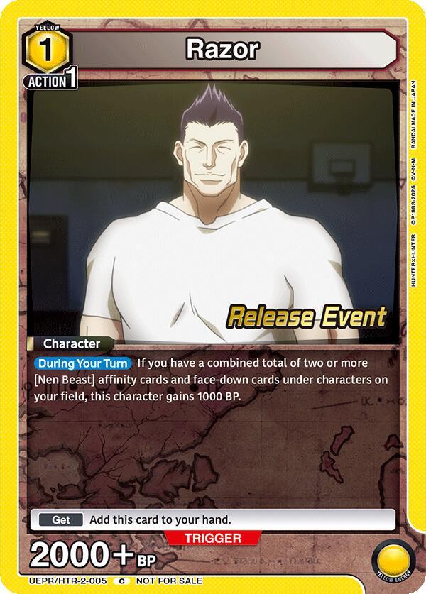 Razor UEPR/HTR-2-005 card from UEX04BT: HUNTER X HUNTER Vol.2 Release Event Cards