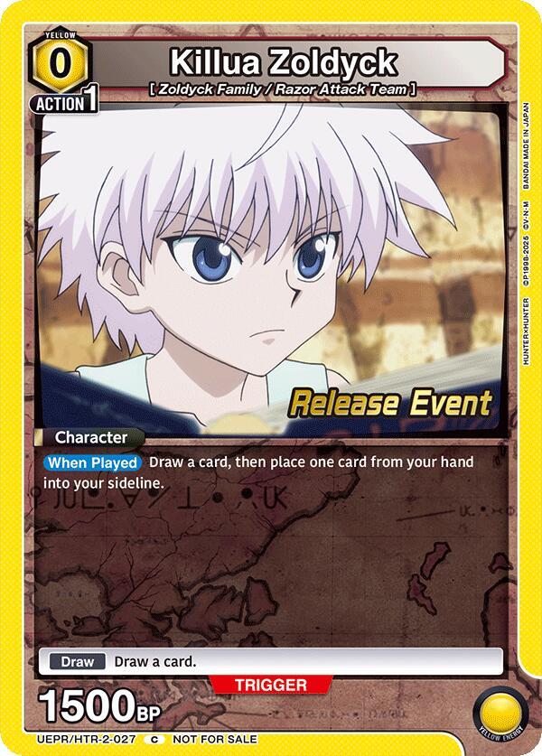 Killua Zoldyck UEPR/HTR-2-027 card from UEX04BT: HUNTER X HUNTER Vol.2 Release Event Cards
