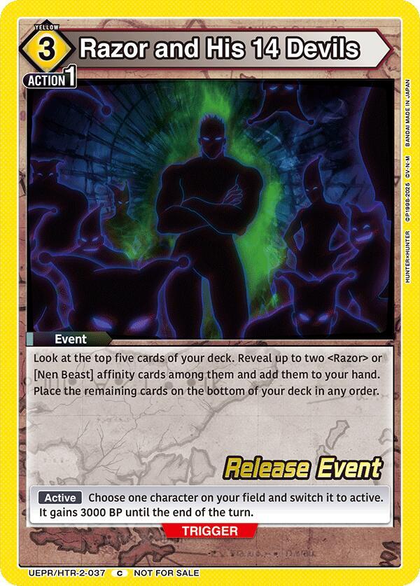 Razor and His 14 Devils UEPR/HTR-2-037 card from UEX04BT: HUNTER X HUNTER Vol.2 Release Event Cards