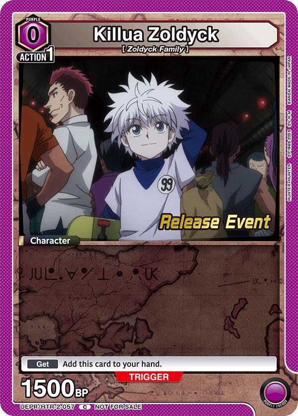 Killua Zoldyck UEPR/HTR-2-057 card from UEX04BT: HUNTER X HUNTER Vol.2 Release Event Cards