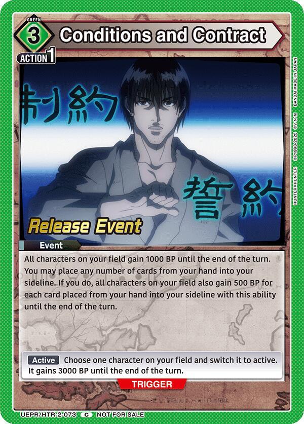 Conditions and Contract UEPR/HTR-2-073 card from UEX04BT: HUNTER X HUNTER Vol.2 Release Event Cards