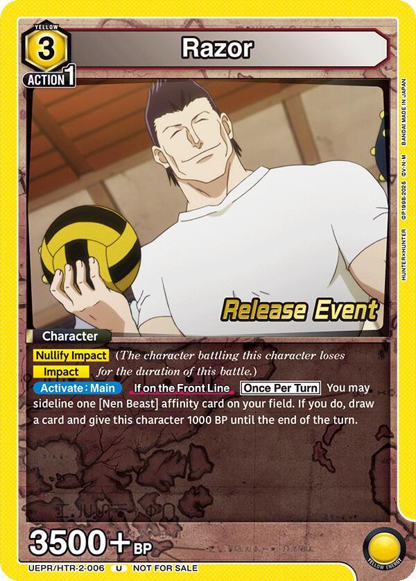 Razor UEPR/HTR-2-006 card from UEX04BT: HUNTER X HUNTER Vol.2 Release Event Cards