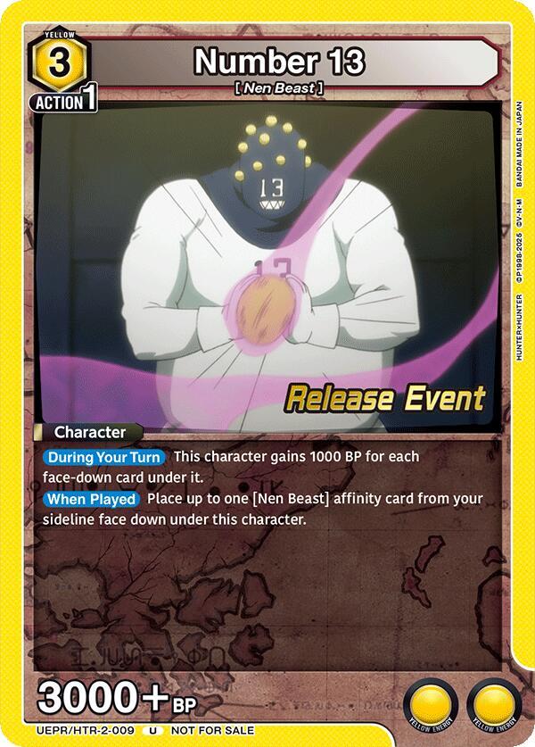 Number 13 UEPR/HTR-2-009 card from UEX04BT: HUNTER X HUNTER Vol.2 Release Event Cards