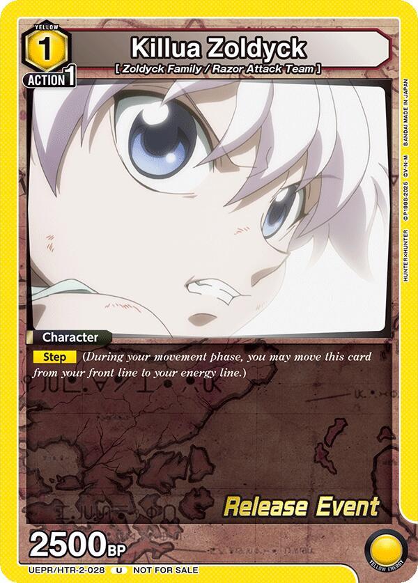 Killua Zoldyck UEPR/HTR-2-028 card from UEX04BT: HUNTER X HUNTER Vol.2 Release Event Cards