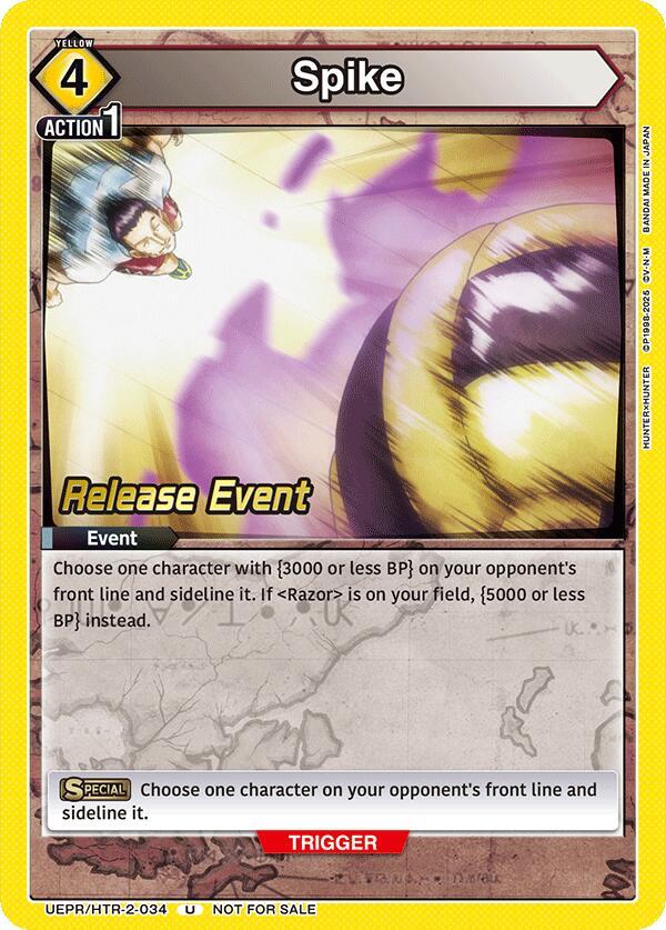 Spike UEPR/HTR-2-034 card from UEX04BT: HUNTER X HUNTER Vol.2 Release Event Cards