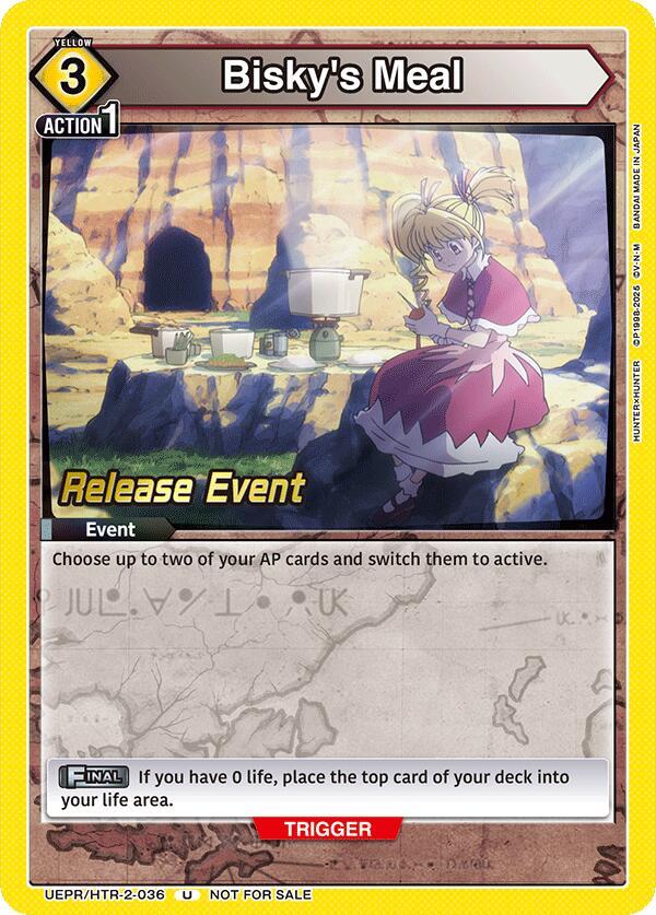 Bisky's Meal UEPR/HTR-2-036 card from UEX04BT: HUNTER X HUNTER Vol.2 Release Event Cards