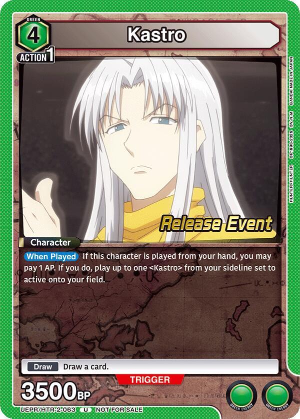 Kastro UEPR/HTR-2-063 card from UEX04BT: HUNTER X HUNTER Vol.2 Release Event Cards