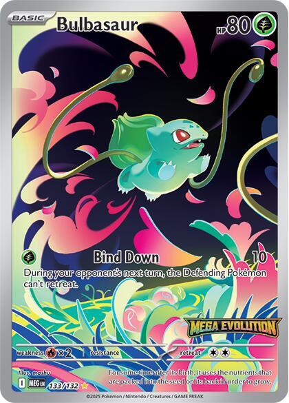 Bulbasaur (Mega Evolution Stamped) 133/132 card from Miscellaneous Cards & Products