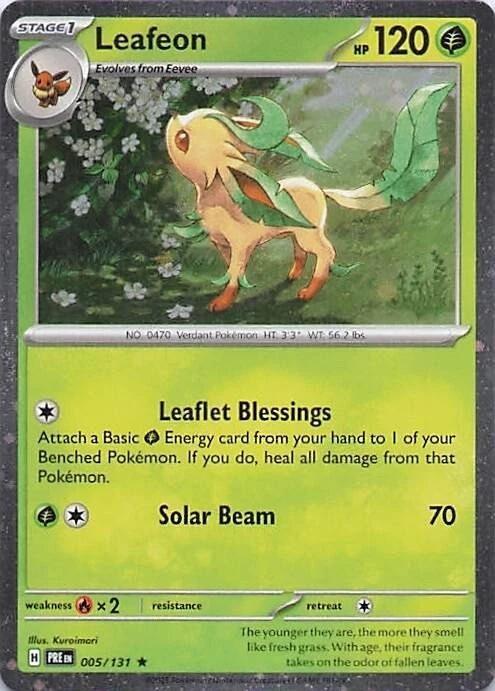 Leafeon (Cosmos Holo) 005/131 card from Miscellaneous Cards & Products