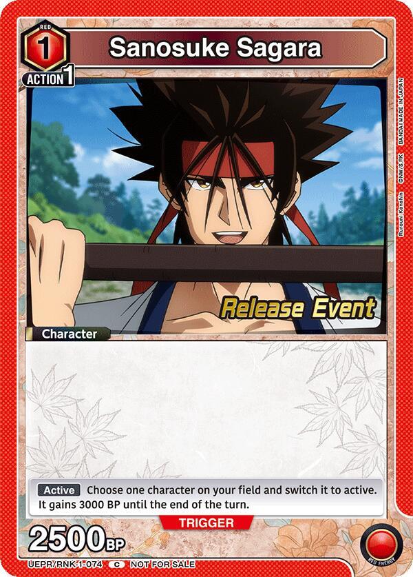 Sanosuke Sagara UEPR/RNK-1-074 card from UE11BT: Rurouni Kenshin Release Event Cards
