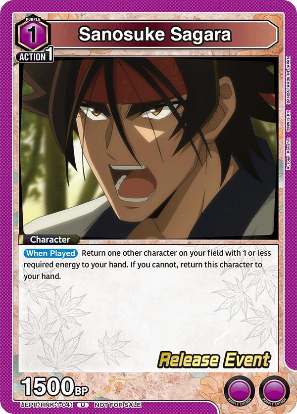 Sanosuke Sagara UEPR/RNK-1-041 card from UE11BT: Rurouni Kenshin Release Event Cards