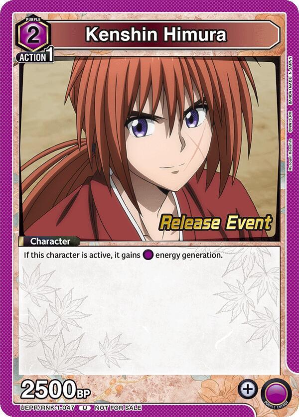 Kenshin Himura UEPR/RNK-1-047 card from UE11BT: Rurouni Kenshin Release Event Cards
