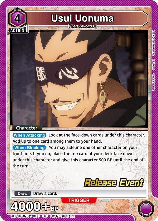 Usui Uonuma UEPR/RNK-1-050 card from UE11BT: Rurouni Kenshin Release Event Cards