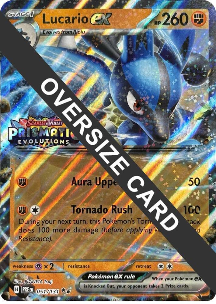 Lucario ex (Prismatic Evolutions Stamp) 051/131 card from Jumbo Cards