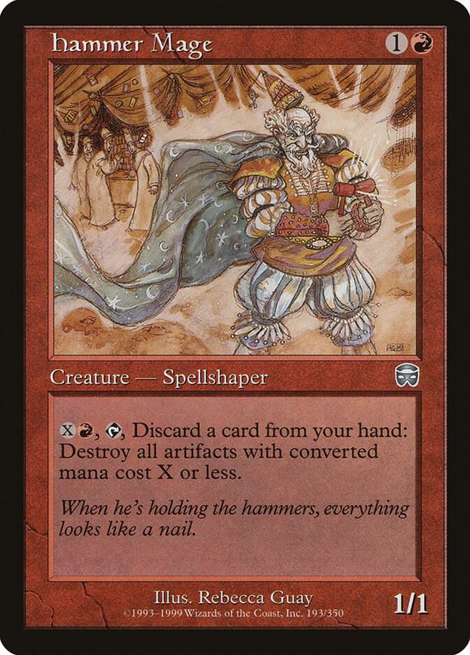Hammer Mage 193 card from Mercadian Masques