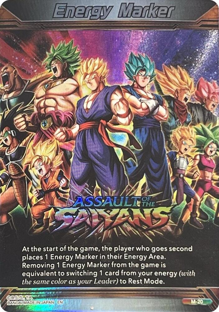 Energy Marker - Assault of the Saiyans (Silver) M-20 card from Prismatic Clash