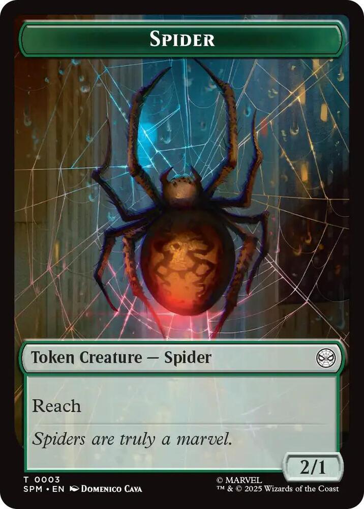 Spider // Treasure Double-Sided Token 3 // 7 card from Marvel's Spider-Man