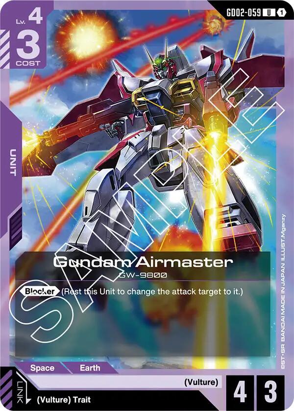 Gundam Airmaster GD02-059 card from Dual Impact