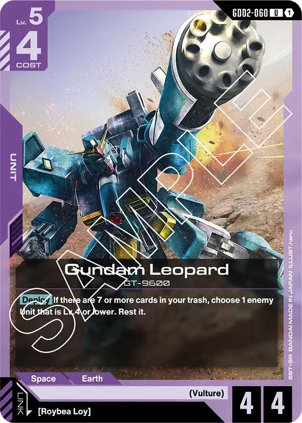 Gundam Leopard GD02-060 card from Dual Impact