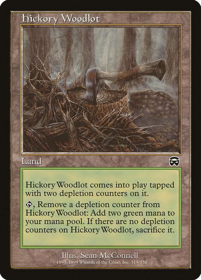 Hickory Woodlot 319 card from Mercadian Masques