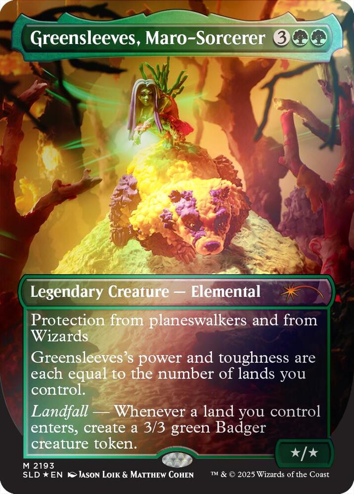 Greensleeves, Maro-Sorcerer (Rainbow Foil) 2193 card from Secret Lair Drop Series
