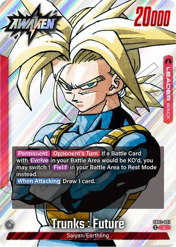 Trunks : Future SB02-001 card from Manga Booster 02