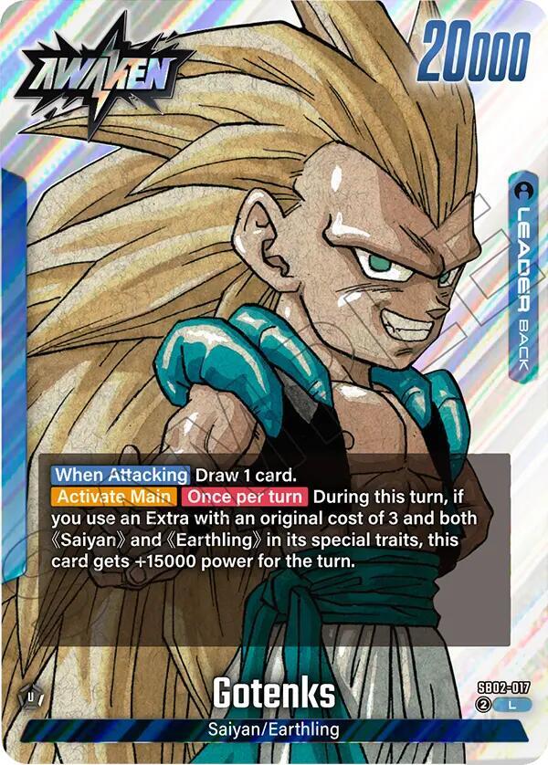 Gotenks SB02-017 card from Manga Booster 02