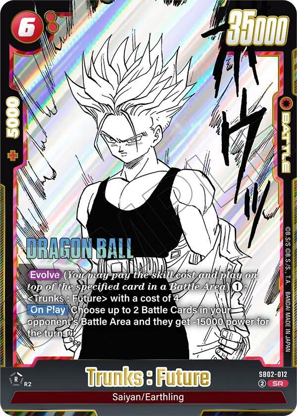 Trunks : Future SB02-012 card from Manga Booster 02