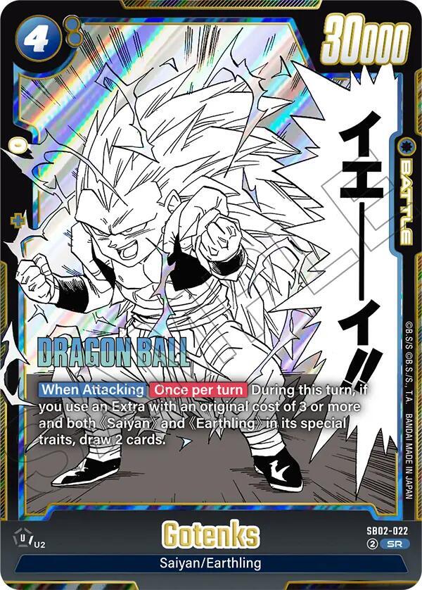 Gotenks SB02-022 card from Manga Booster 02