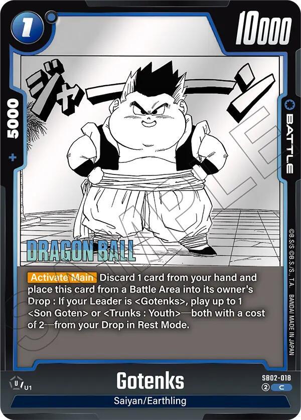 Gotenks SB02-018 card from Manga Booster 02