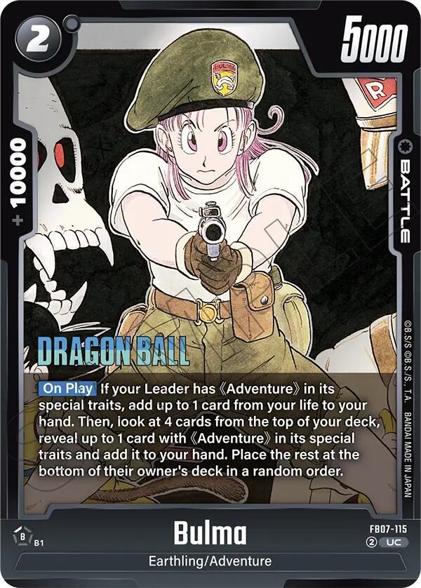 Bulma FB07-115 card from Manga Booster 02