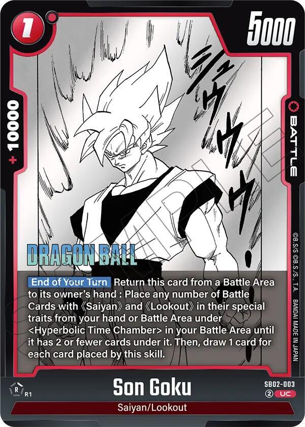 Son Goku SB02-003 card from Manga Booster 02