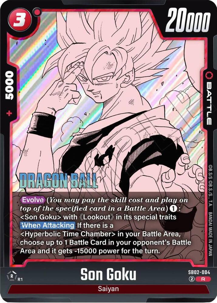 Son Goku SB02-004 card from Manga Booster 02