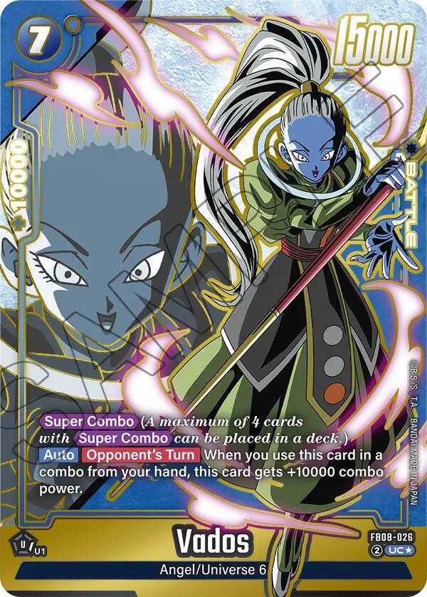 Vados (Alternate Art) FB08-026 card from Saiyan's Pride