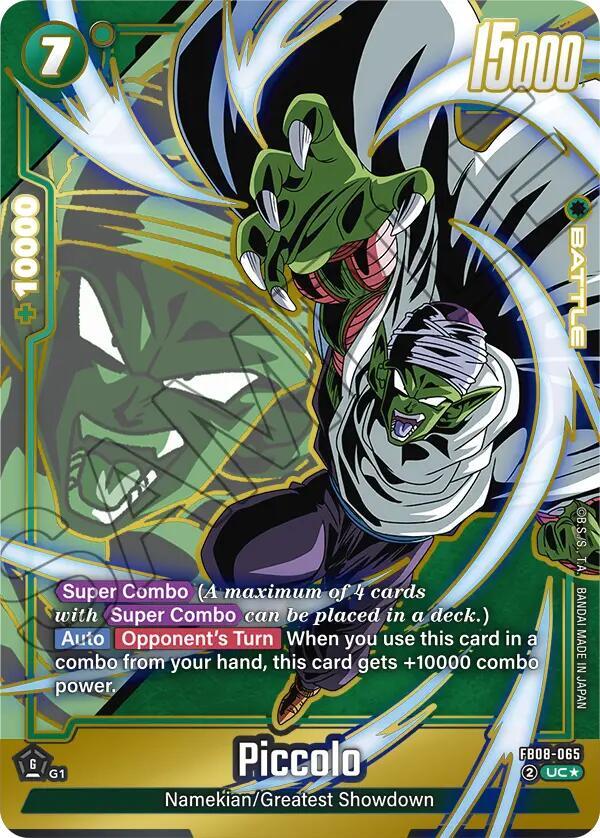 Piccolo (Alternate Art) FB08-065 card from Saiyan's Pride
