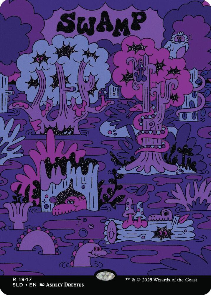 Swamp 1947 card from Secret Lair Drop Series